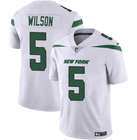 Men & Women & Youth New York Jets #5 Garrett Wilson White Vapor Untouchable Limited Football Stitched Jersey->->NFL Jersey